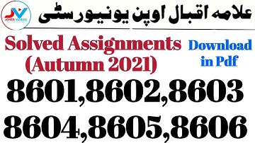 8601,8602,8603,8604,8605,8606 B.ED SOLVED Assignments |Autumn 2021
