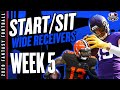 2020 Fantasy Football - Week 5 Wide Receivers - Start or Sit? Every Match Up