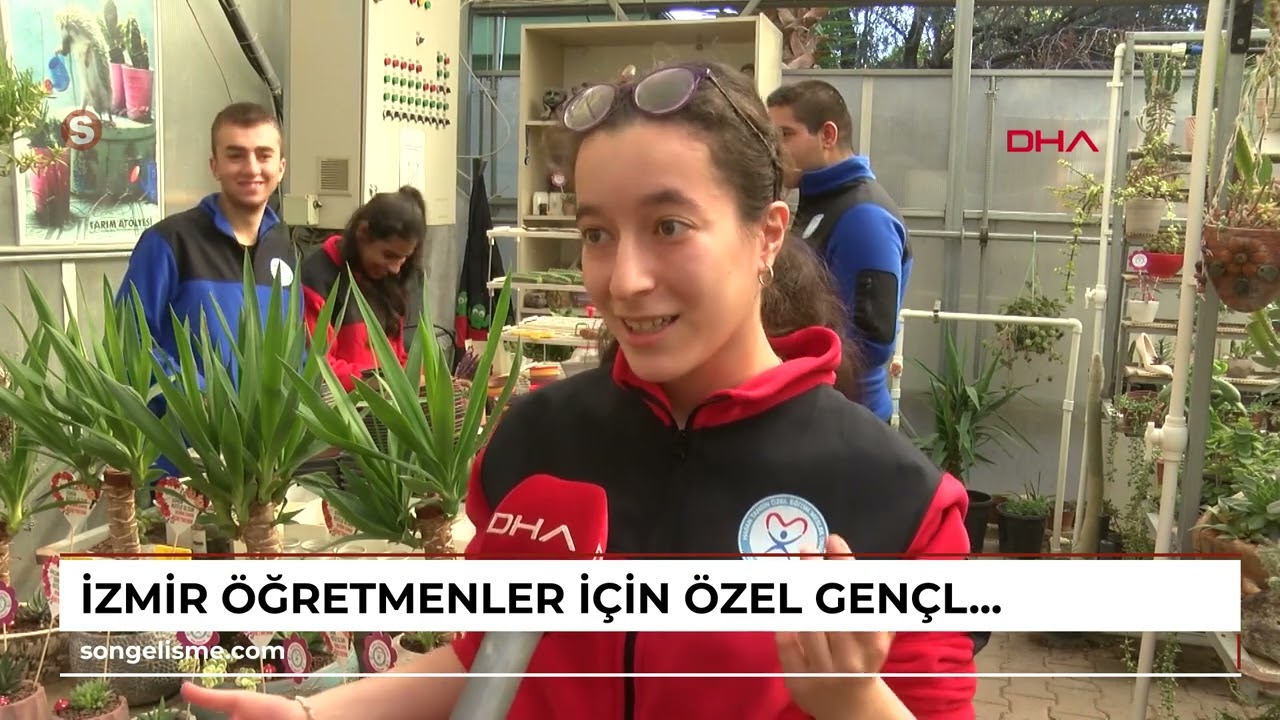 İZMİR Öğretmenler için özel gençlerden özel çiçekler