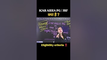 ICAR AIEEA PG/JRF क्या है Eligibility #agricultureadda247 #icarjrf2025 #icaraieea2025 #icar