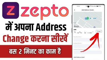 How To Change Address In Zepto App In Hindi || Zepto App Par Address Change Kaise Kare