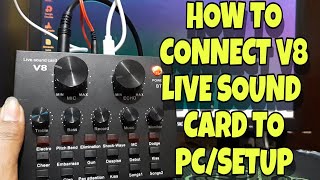 HOW TO CONNECT V8 SOUND CARD TO PC/SETUP | JULIE JAZMIN