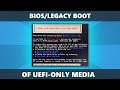 BIOS LEGACY BOOT OF UEFI ONLY MEDIA как исправить при загрузке с флешки