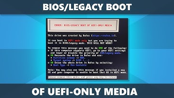 BIOS LEGACY BOOT OF UEFI ONLY MEDIA как исправить при загрузке с флешки