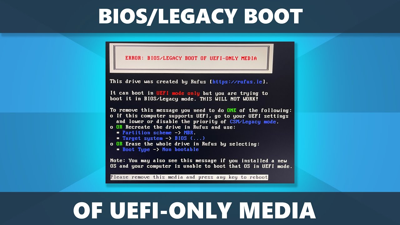 how to make legacy bootable usb windows 10 rufus