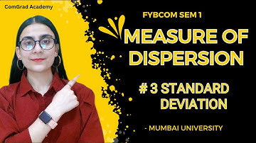#3 Standard deviation| measure  of dispersion | FYBCOM SEM 1| #BCOM #mumbaiuniversity