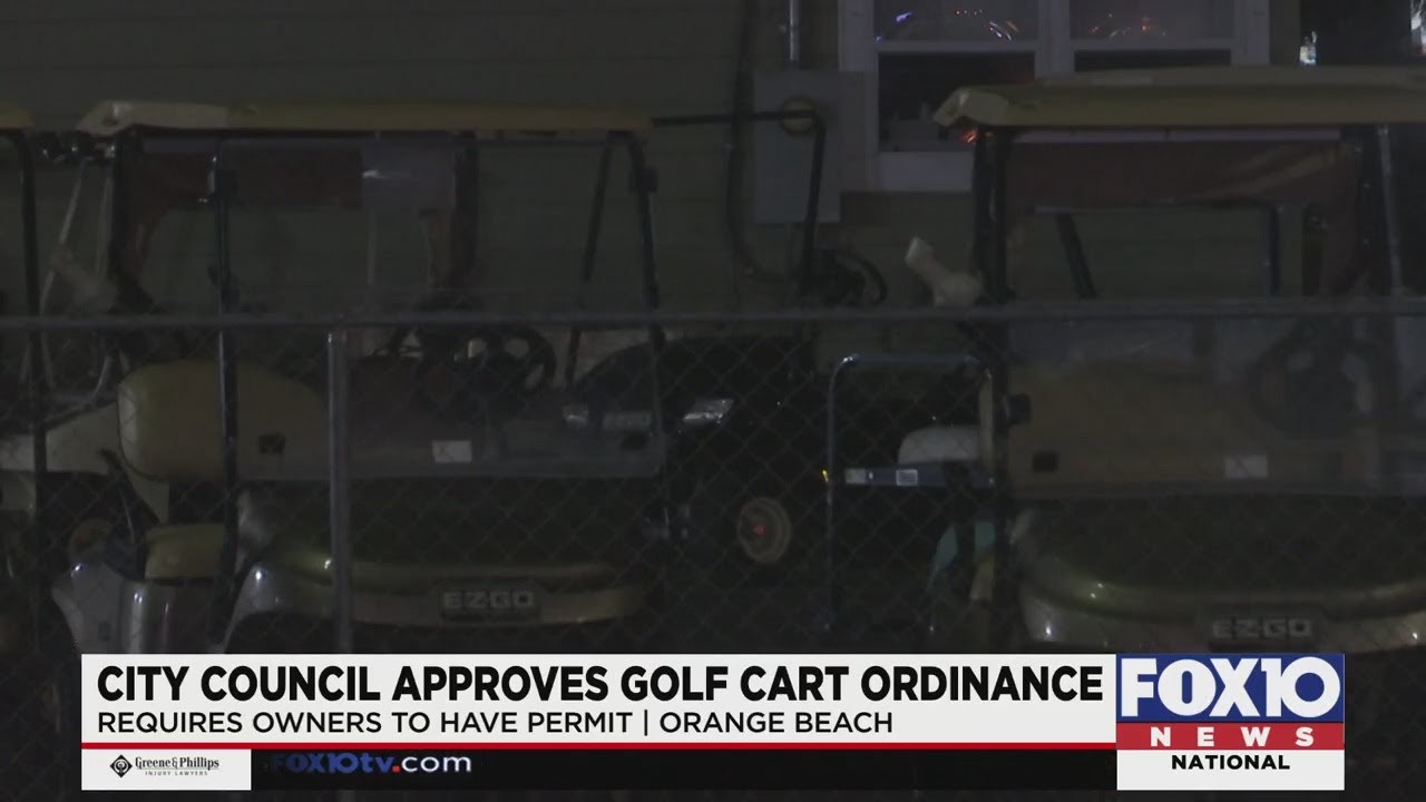 Orange Beach city council approves golf cart ordinance YouTube