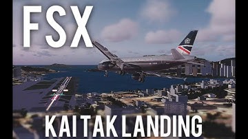 My first landing in Hong Kong Kai Tak International Airport (VHHX) FSX