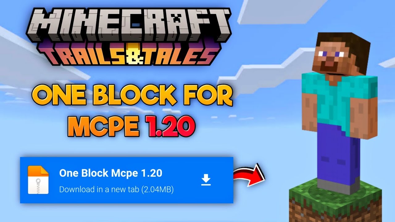 install + download one block Minecraft pocket edition 1.20