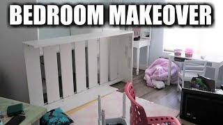 EXTREME BEDROOM MAKEOVER | GIRLS BEDROOM MAKEOVER in OUR NEW HOUSE | *Surprise Room Makeover*