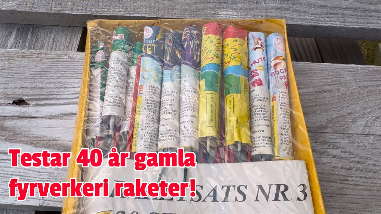 Nostalgi: Testar 40 år gamla fyrverkeri raketer från Fladen Fishing