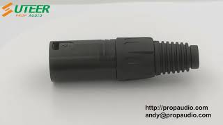 XLR5M001B 5 pin XLR Male DMX Plug Cable Connector video