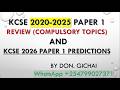 6 Years of KCSE Exam Patterns: | Predicting the 2026 Paper 1! | The ULTIMATE Prediction & Review!