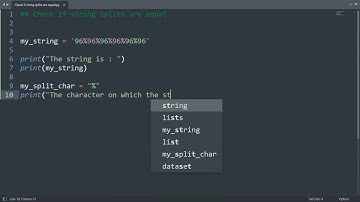 Check if string splits are equal in Python | Python Examples | Python Coding Tutorial | Interview