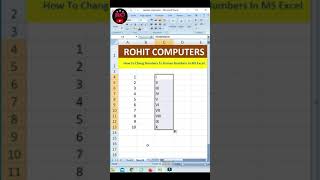 #Shorts Video How To Convert Number To Roman Number In Excel | Excel Roman Formula | #Roman_Numbers