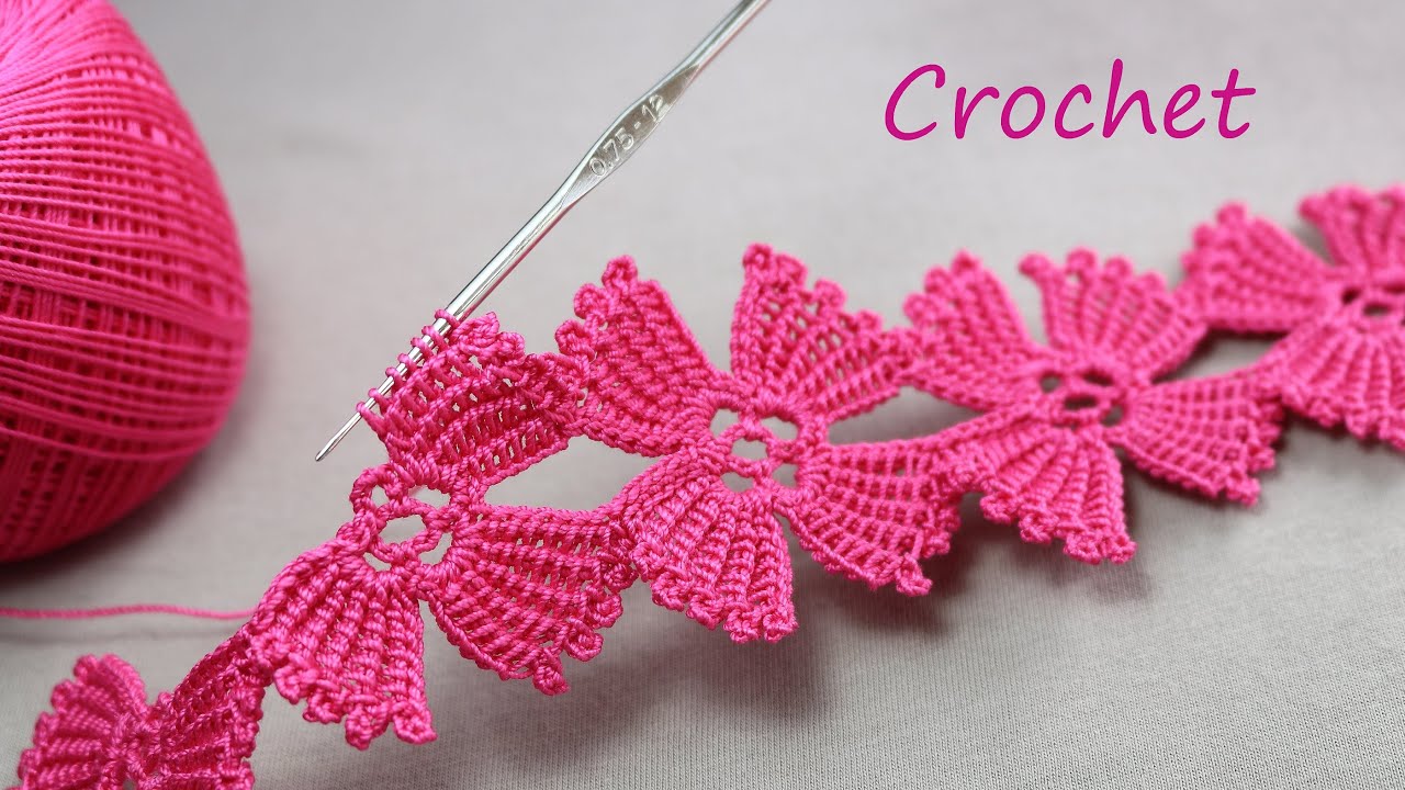 SUPER EASY Beautiful Flower Pattern Crochet  СУПЕР легкий УЗОР для вязания крючком БЕЗ ОТРЫВА НИТИ !