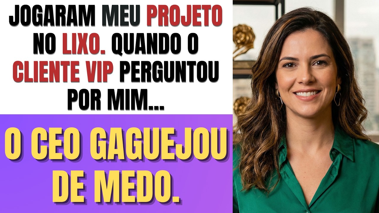 Jogaram meu projeto no lixo. Quando o cliente VIP perguntou por mim, o CEO gaguejou de medo.
