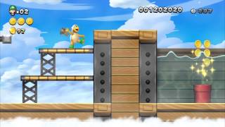 New Super Luigi U (Wii U) - Soda Jungle-Airship Walkthrough (1-Player)