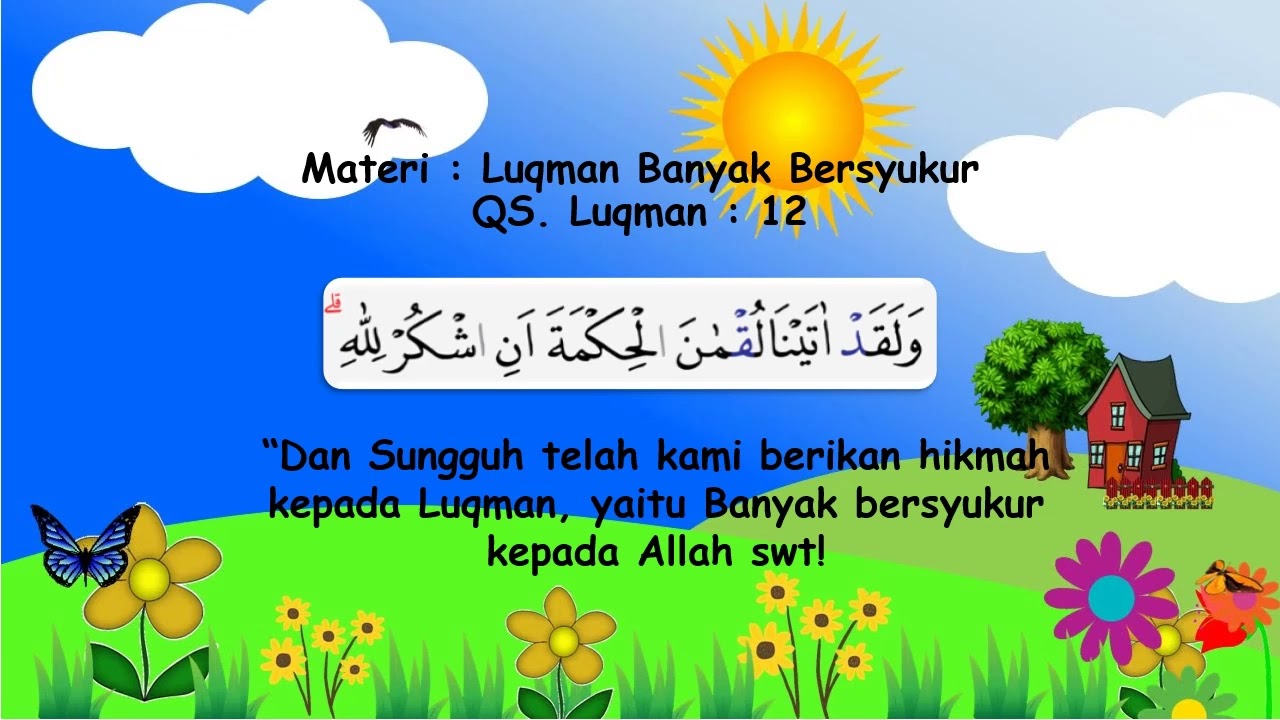 PELAJARAN PAI KELAS 5, PEMBELJARAN 10 SUB MATERI LUQMAN PANDAN BERSYUKUR