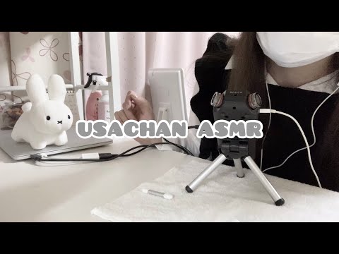 〔asmr〕メイク用のチップは想像を超えて良い音でした???