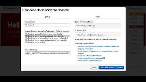 How to connect a new Redis server to Redsmin