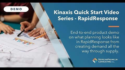 Kinaxis Quick Start Video Series | RapidResponse Demo