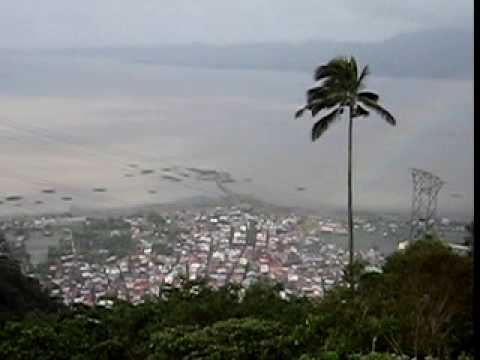 Phillipines, Laguna Province. Going up the mountain to the 3 crosses above the town of Paete