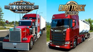 ATS vs ETS2 ¿Cuál es mejor?  American Truck Simulator vs Euro Truck Simulator 2