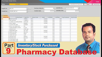 Pharmacy Database in Access Part 9 - Inventory Purchased query