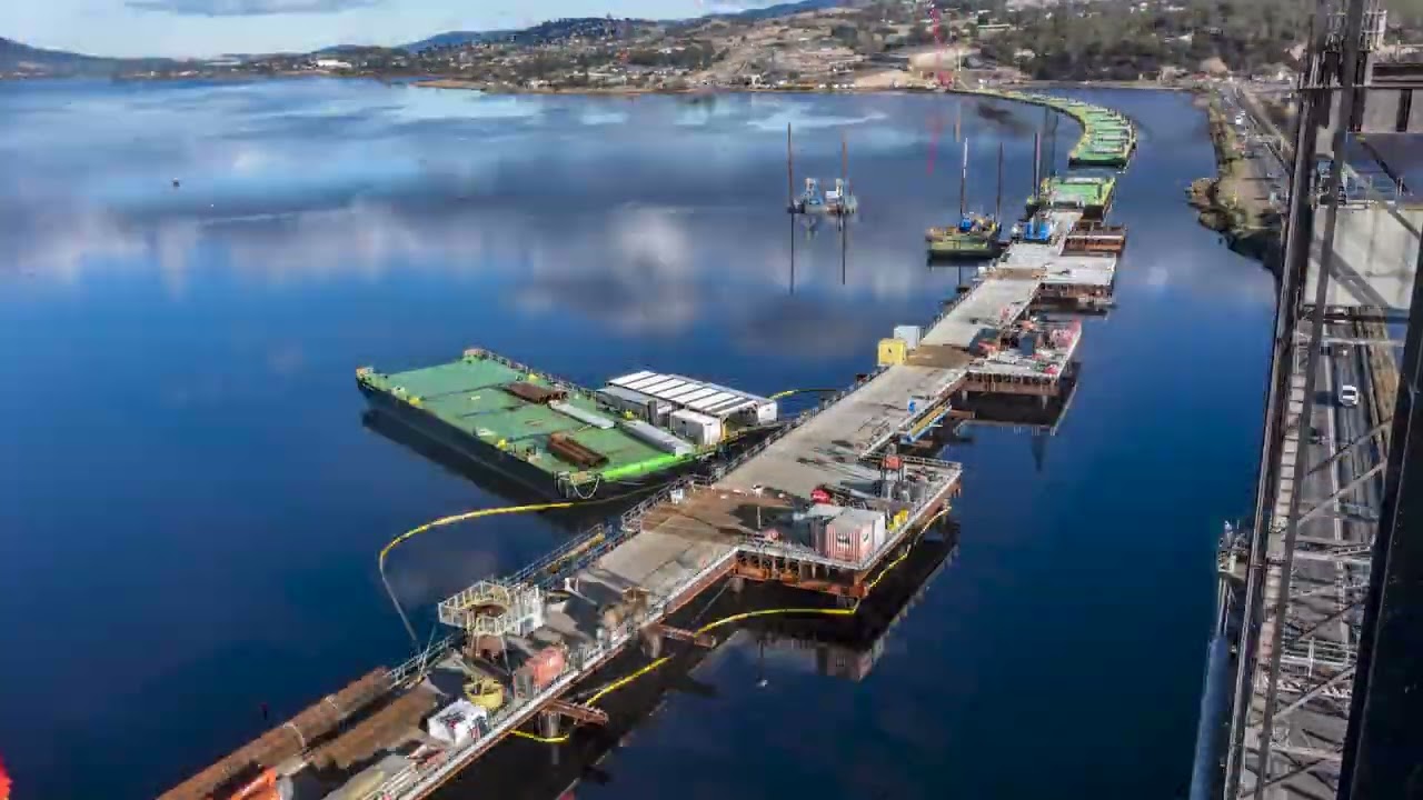 Full Timelapse of the New Bridgewater Bridge construction