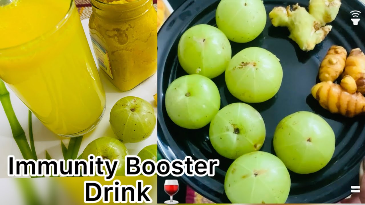 Immunity Booster Drink 🍷 आंवला कच्ची हल्दी और अदरक से बना healthy drink for hair,skin and immunity 