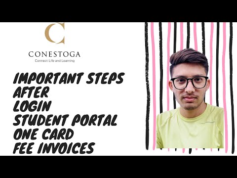 Important steps after login to conestoga student portal | one card | accept invoice | reset password