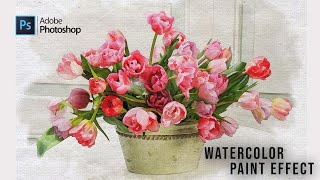 Create a Beautiful Watercolor Effect from Your Flower Photos | Photoshop Tutorial screenshot 3