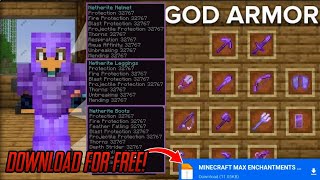 HOW TO GET LEVEL 30000+ ENCHANTNENT IN MCPE😱 BY NOT KRYSIS | DOWNLOAD THE MOD FOR FREE√ screenshot 4