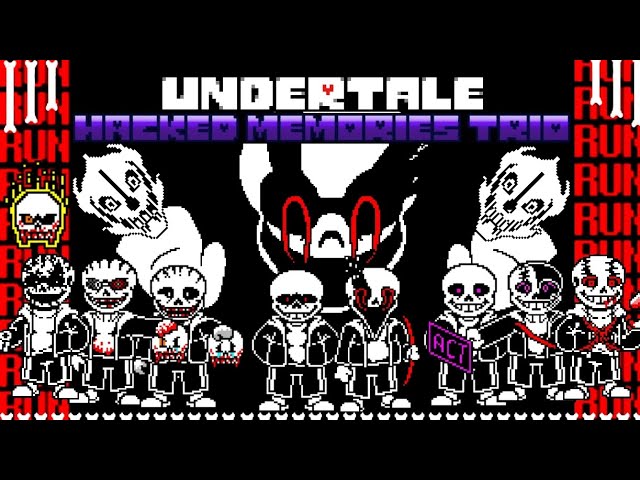 put together] [animation battle] vhs sans phase 1-3[full battle] by me  [undertale hacker end] 