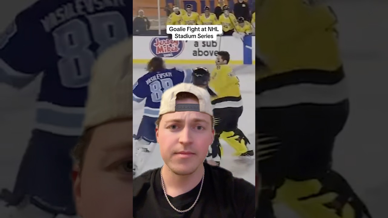Драка вратарей на стадионе НХЛ 