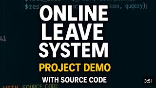 I Built an Online Leave Management System (For College Students Project)