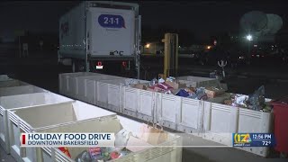 CAPK, KGET hosted a holiday food drive in downtown Bakersfield