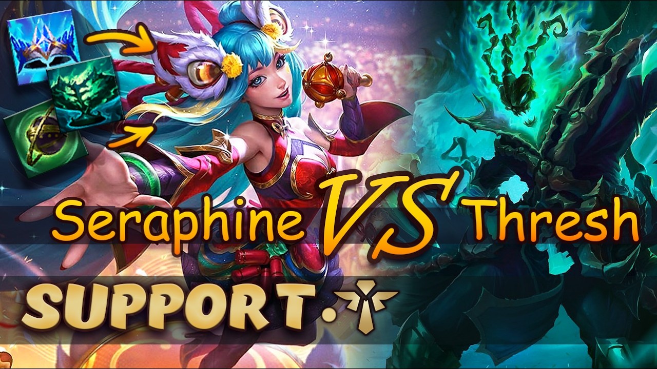 Seraphine & Twitch vs Thresh & Aphelios | Support | Full game | League of Legends - patch 26.04