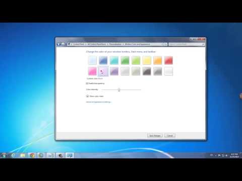 วีดีโอ: วิธีเปลี่ยนชุดรูปแบบสีใน Windows 7