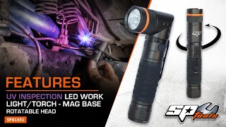 Uv Inspection Led Mag Base Work Lighttorch With Rotatable Head - Sp Tools Sp81451