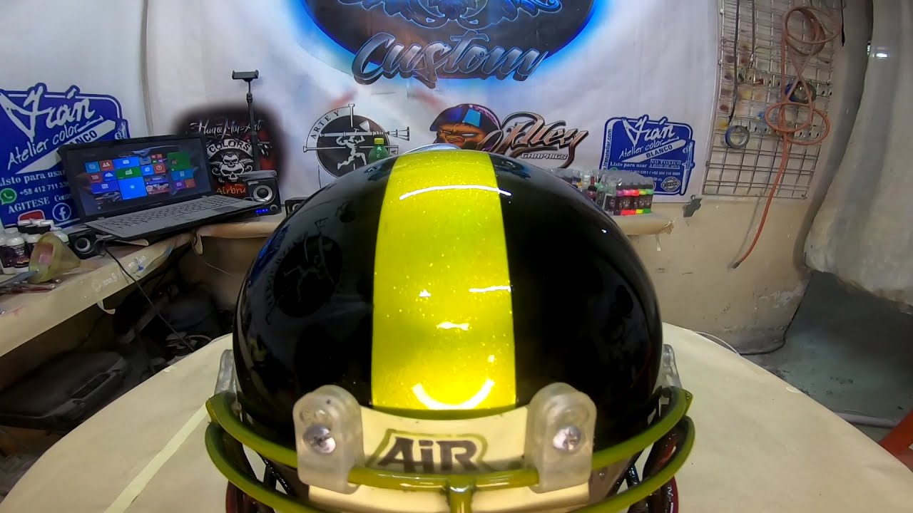 casco steelers (reparando un casco viejo) 