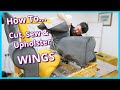 HOW TO UPHOLSTER WINGS AND ARM | HOW TO SEW UPHOLSTERY | FaceliftInteriors