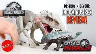 Mattel Jurassic World Destroy N Devour Indominus Rex Unboxing & Review!