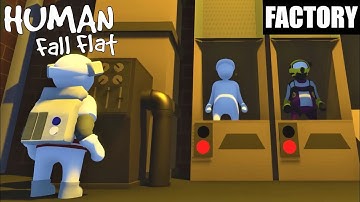 Human Fall Flat - Factory- WALKTHROUGH - NO COMMENTARY - Co-op