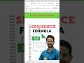 #sequence #FORMULA #excel #exceltips #smarttricks | EXCEL_MASTER_ARJUN