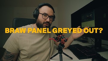 How to fix the braw panel being greyed out - Premiere Pro