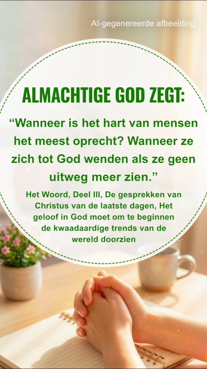 God wil dat we deze passage uit Zijn woorden in stilte lezen