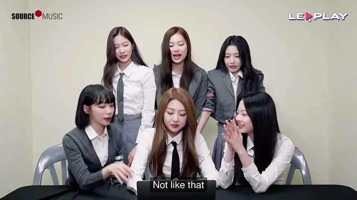 Chaewon pulling the leader card
