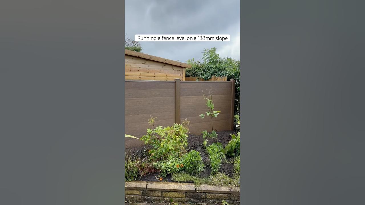 This garden sloped by 138mm so we decided to run the fence level to